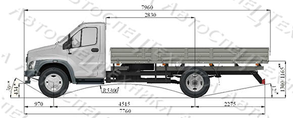 Универсальный грузовик с удлиненной колесной базой ГАЗ-C41R33